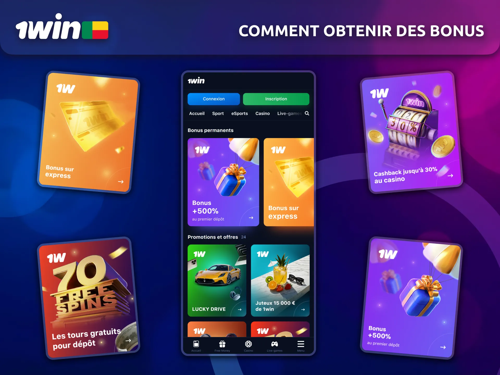 Découvrez comment obtenir des bonus exclusifs dans l’application mobile 1Win.