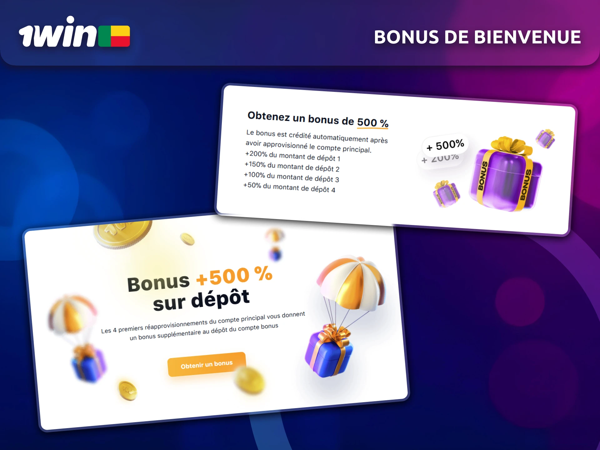 Bénéficiez d’un bonus de bienvenue exclusif avec 1win dès votre inscription.