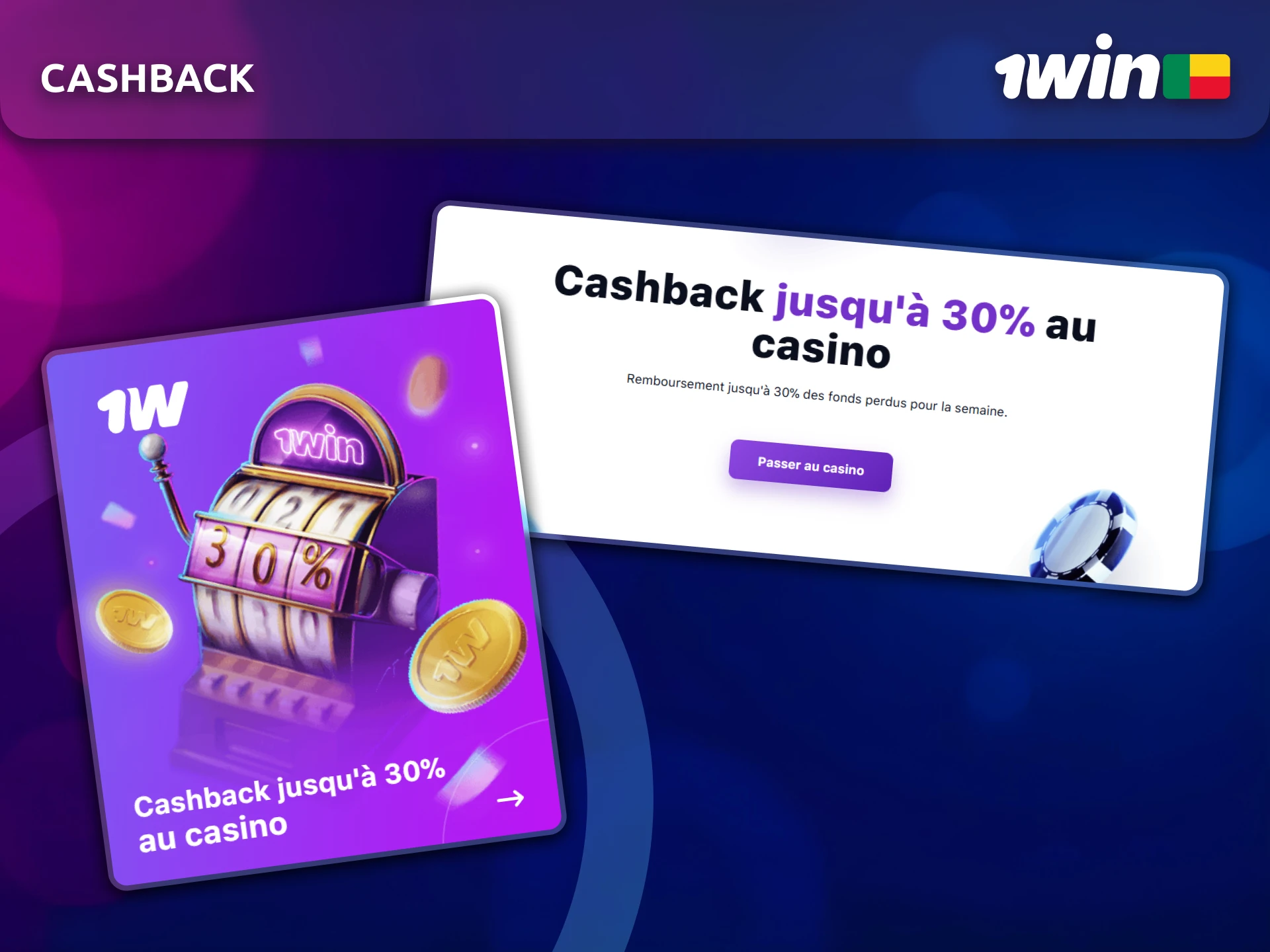Recevez du cashback avec 1win et récupérez une partie de vos mises perdues.
