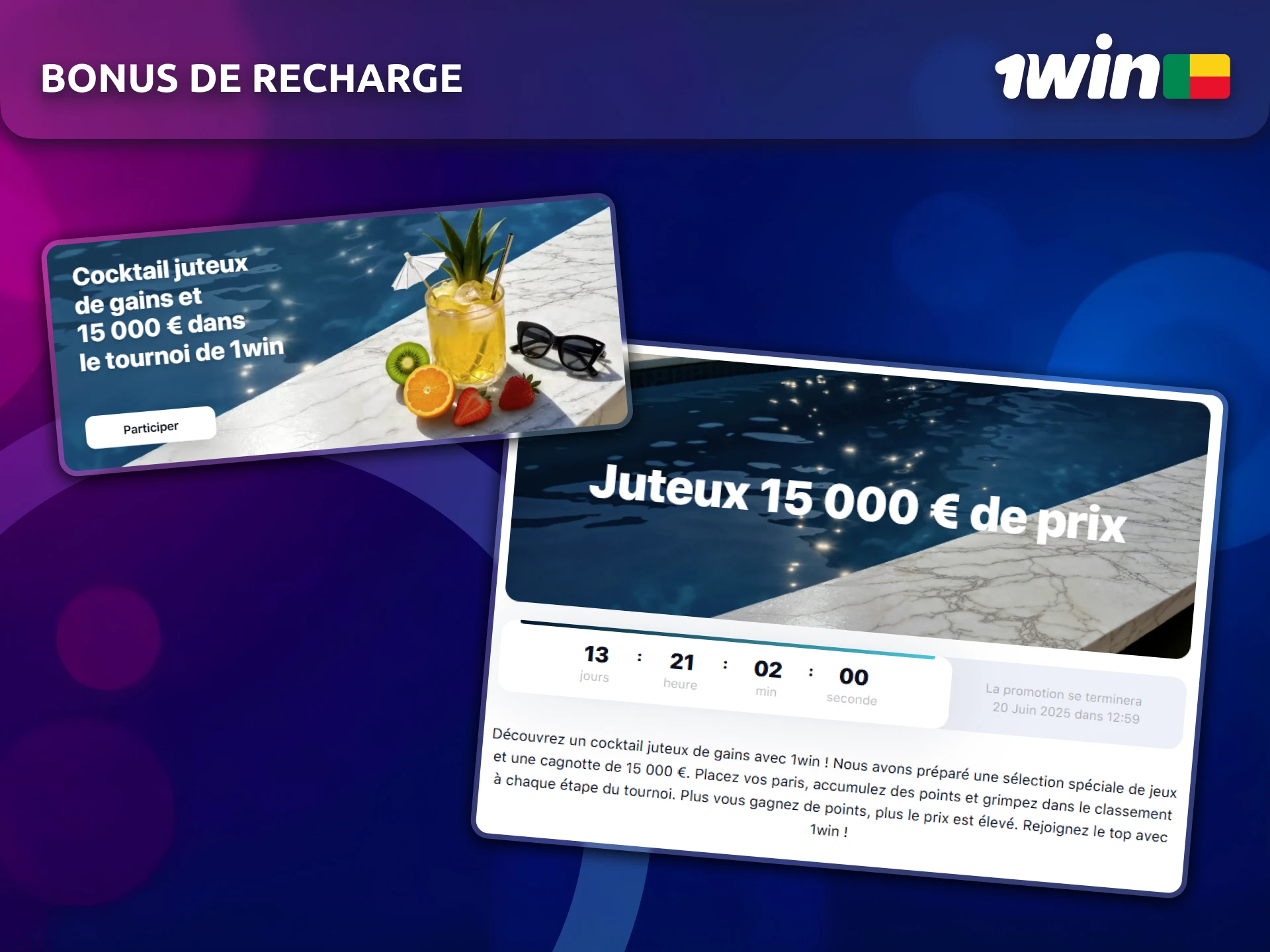 Profitez des bonus de recharge réguliers chez 1win pour continuer à jouer.