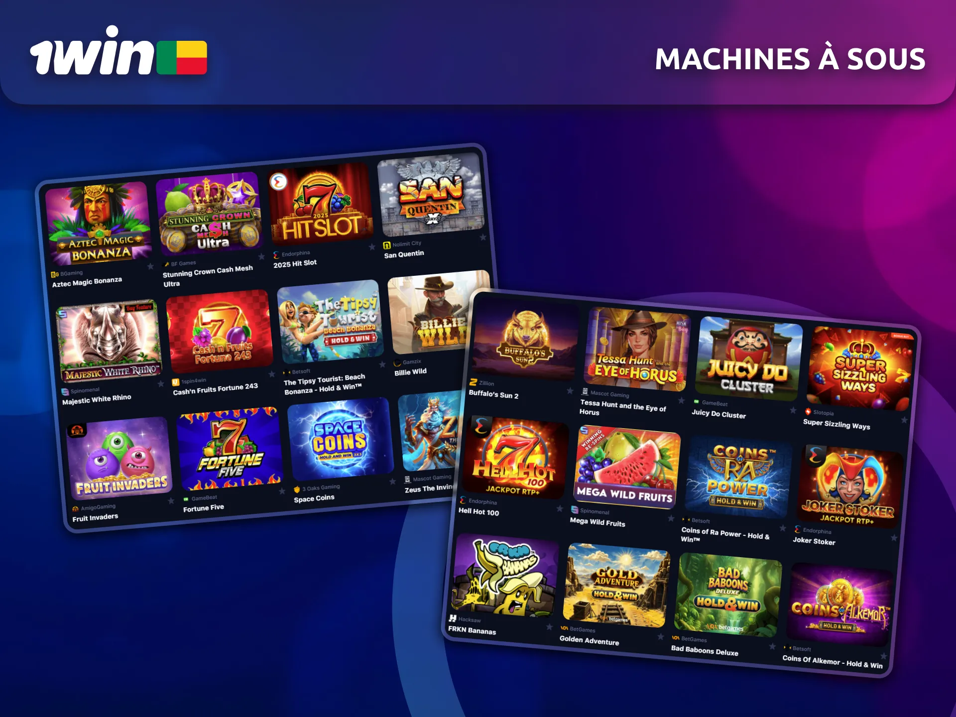 Les machines à sous 1win vous attendent avec des thèmes captivants et des gains.