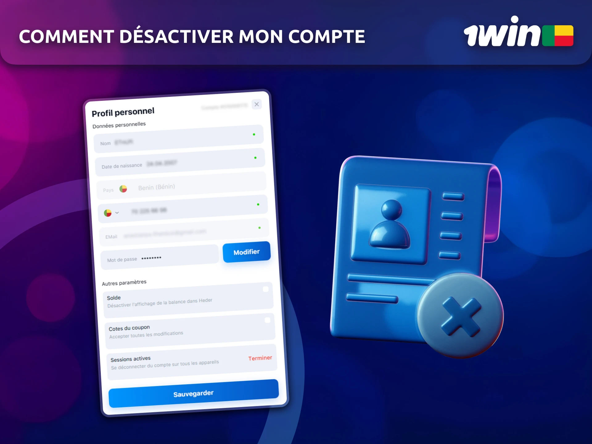 Désactivez votre compte 1win simplement en suivant quelques étapes.