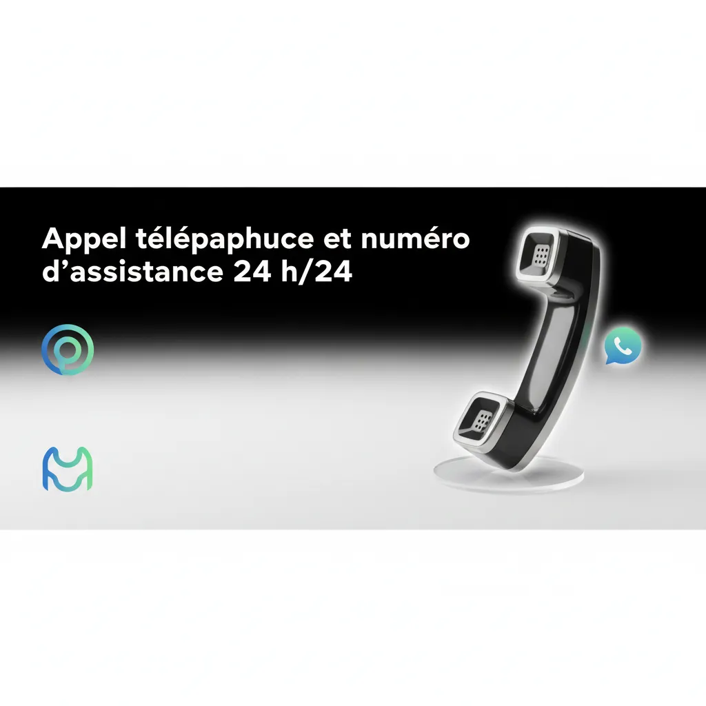 Icône téléphone 24/7 et agent support; numéro d’assistance 1win Bénin, aide urgente en temps réel.