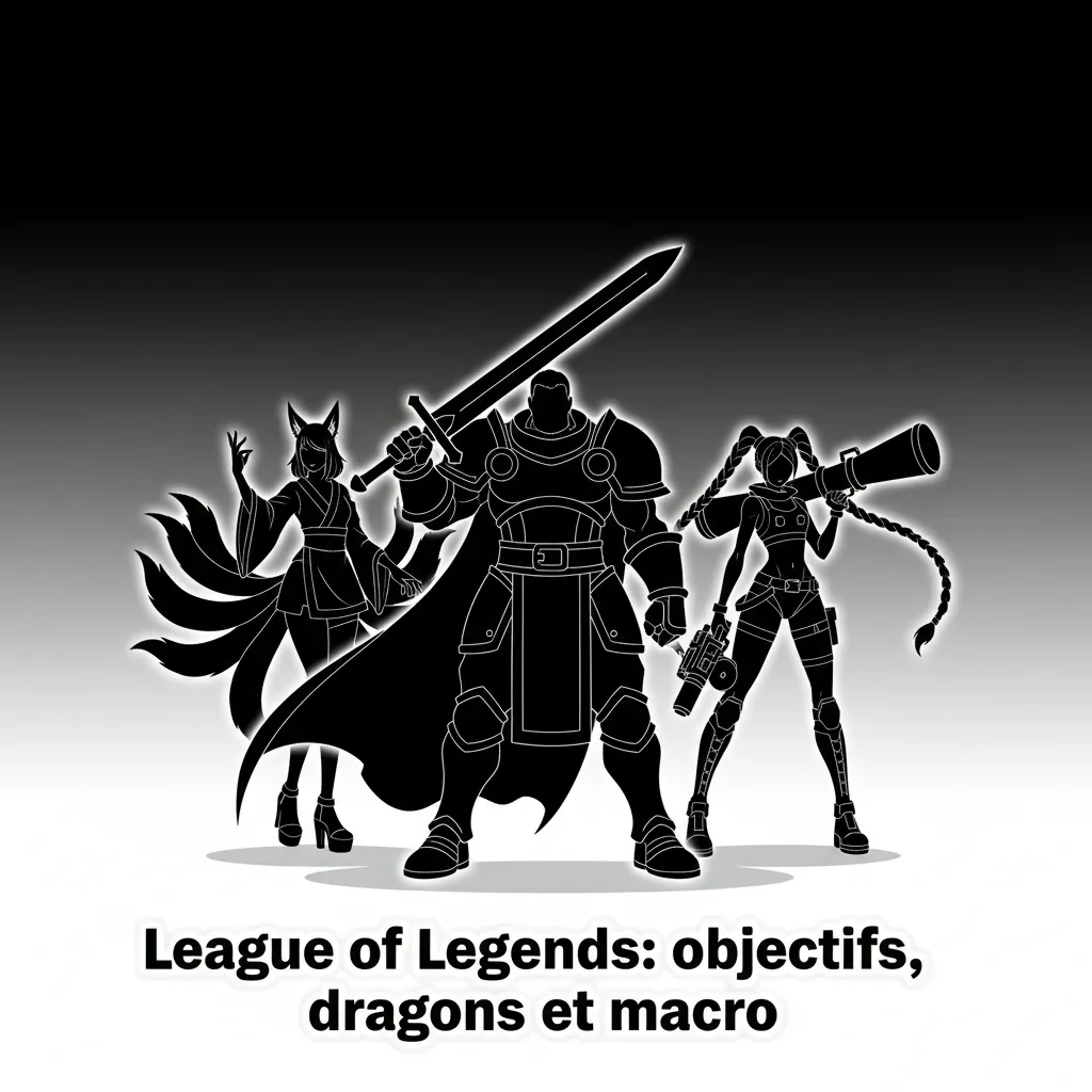 Visuel LoL: macro, objectifs dragons/Baron/tours, drafts et power spikes; Worlds, MSI, LEC, LCK, LPL