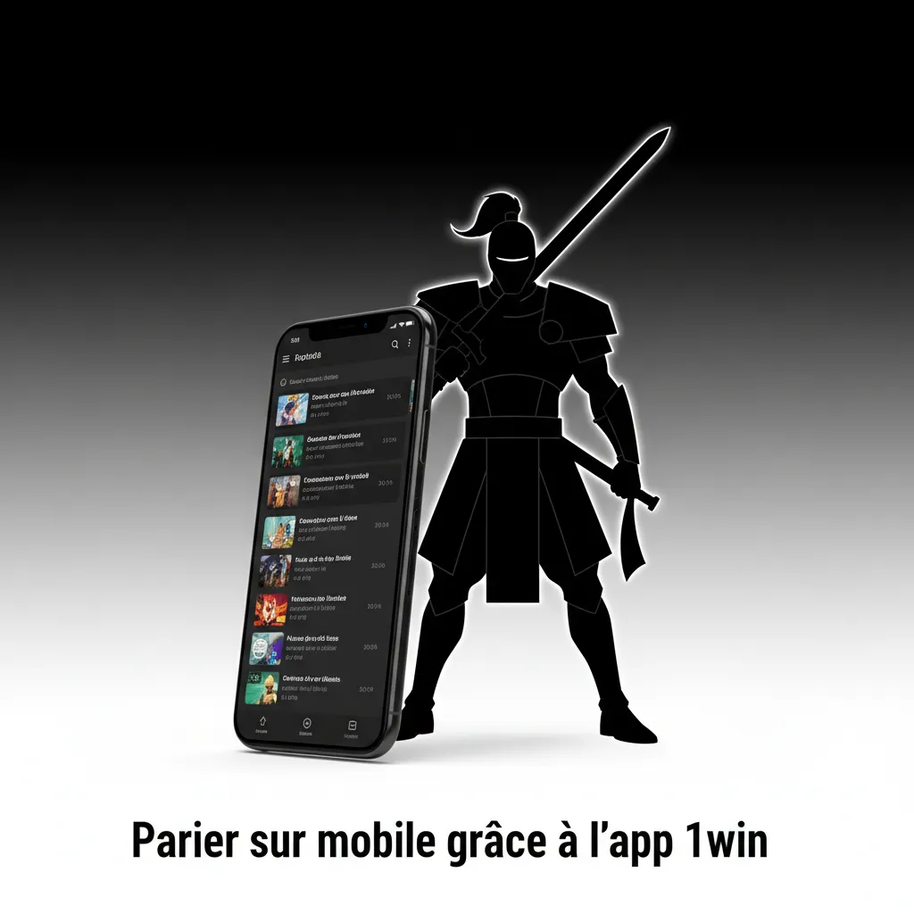 Écran de smartphone avec l’app 1win: paris Dota 2 en direct, cotes live, cashout et ticket de mise