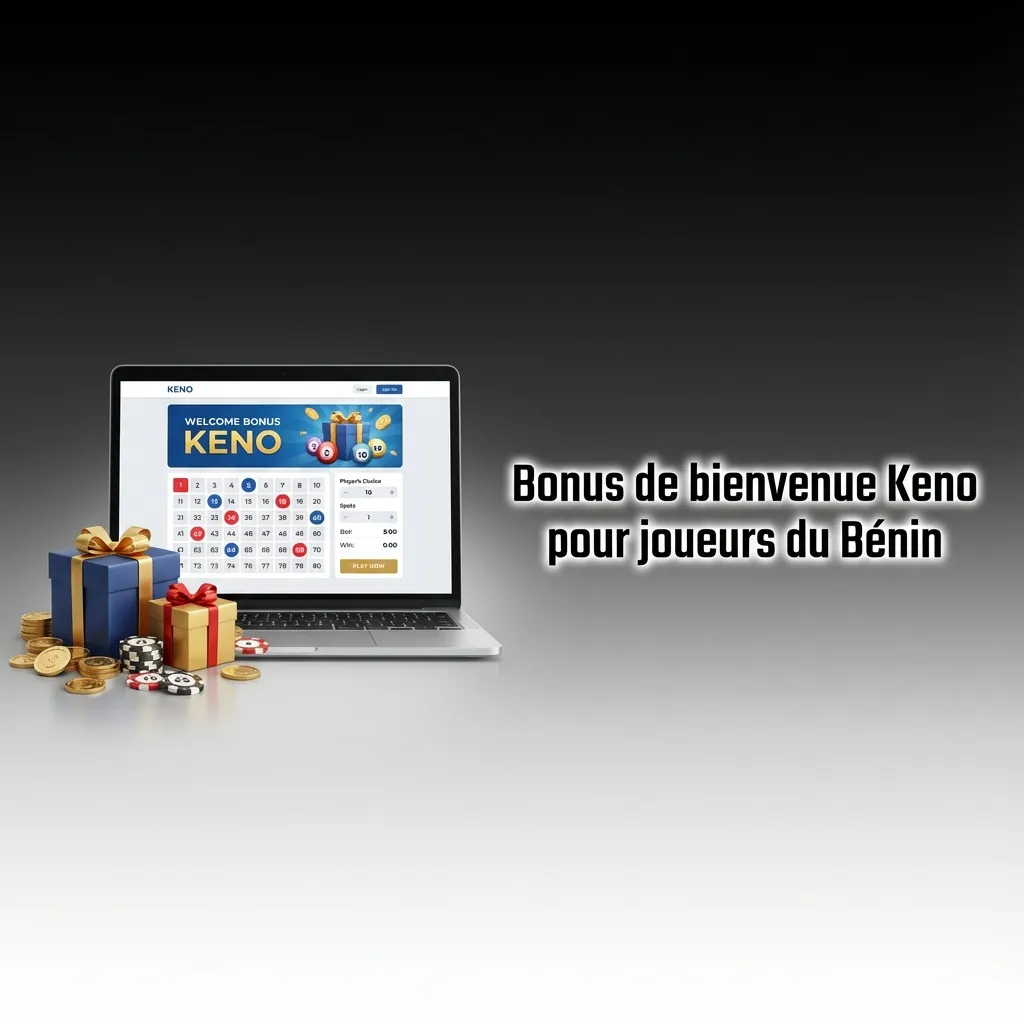 Visuel bonus de bienvenue Keno au Bénin: jusqu’à 500%, plafond XOF 362 960, code 1Win, étapes compte, caisse, dépôt, mise.