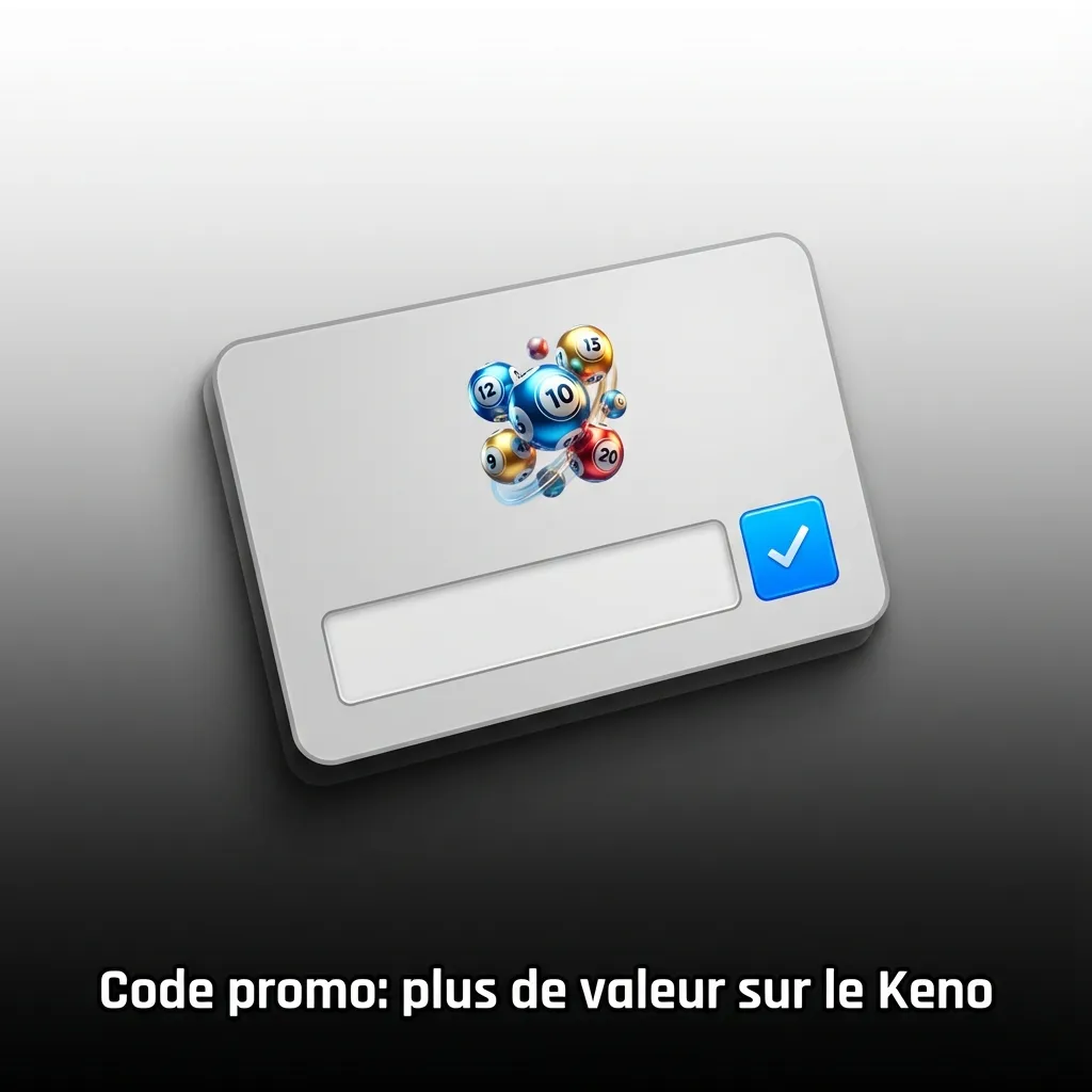 Bannière Keno: utilisez le code 1Win lors de l'inscription ou dans Bonus, validez et vérifiez l'activation du bonus.