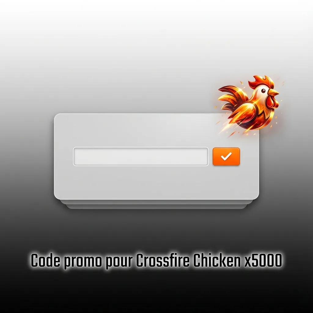 Bannière promo Crossfire Chicken x5000 pour 1win, code WINBJ à saisir dans le champ « Code promo » lors de l’inscription