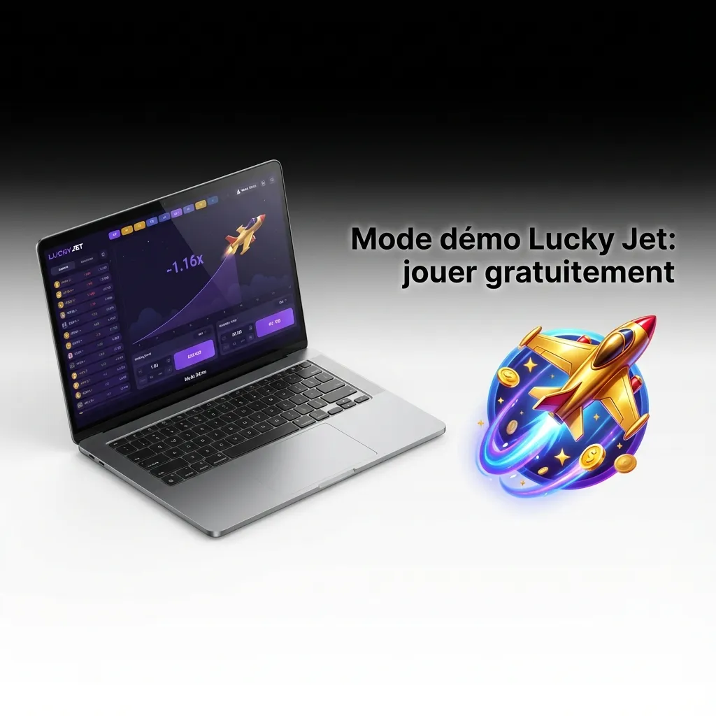 Interface du mode démo Lucky Jet: testez manches, auto-cashout, double mise avec solde virtuel, sans retrait.