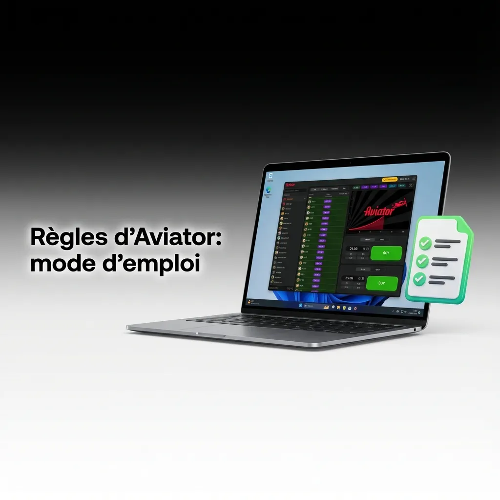 Affiche des règles d’Aviator: avion décollant, multiplicateur qui grimpe, cashout avant crash, mises XOF et options auto.