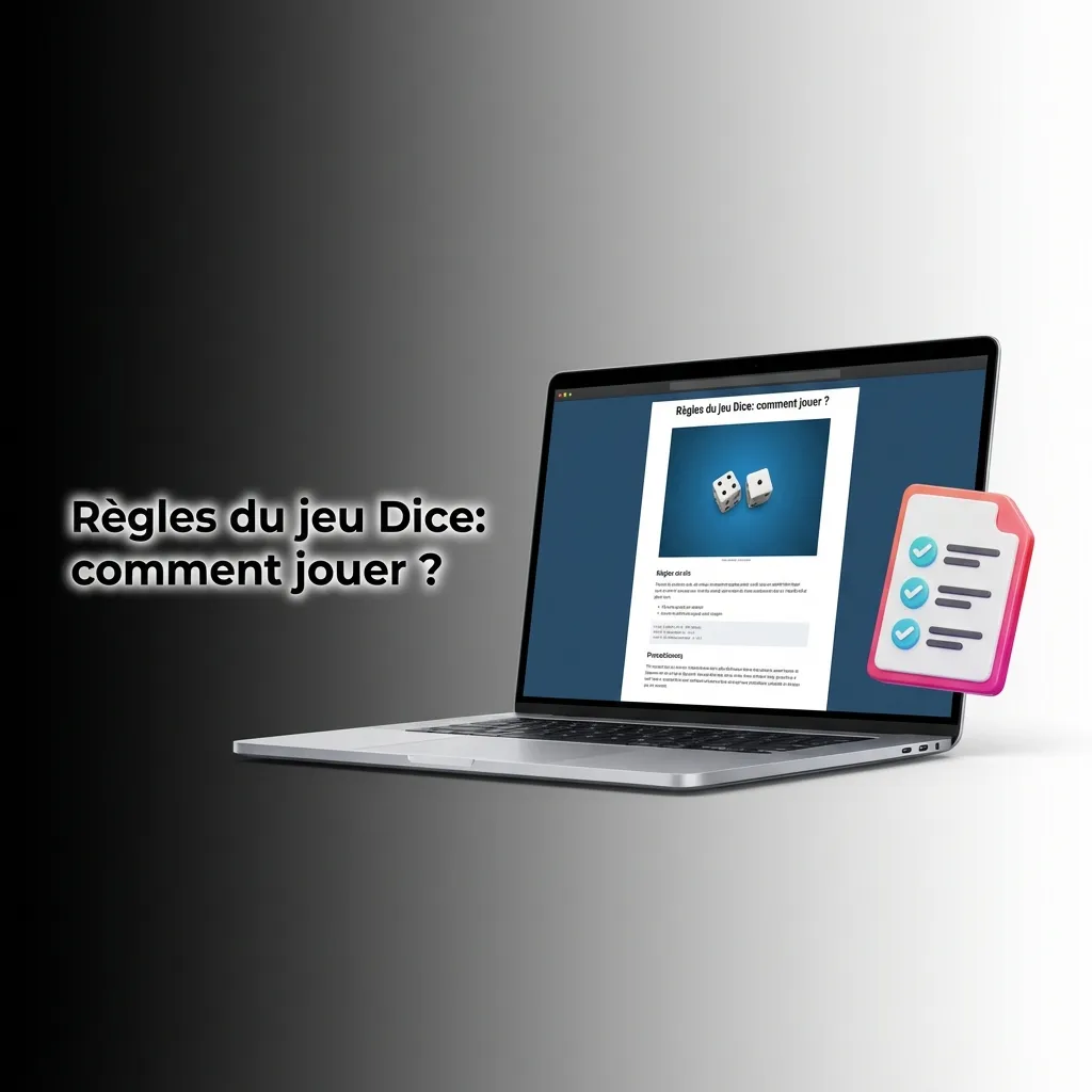 Interface du jeu Dice: curseur de chance (60 %), multiplicateur affiché, bouton Lancer, zone gagnante sur un dé virtuel.