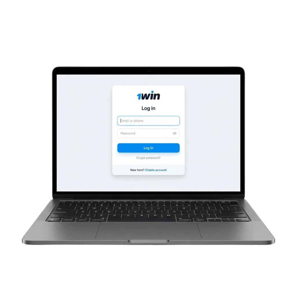 Écran de connexion 1win au Bénin, rapide et sécurisée: email/téléphone/ID, mot de passe, 2FA, accès à paris, casino et bonus.